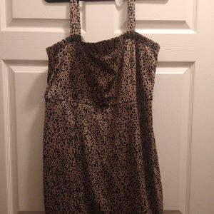Forever 21 Cheetah print jumper mini dress
